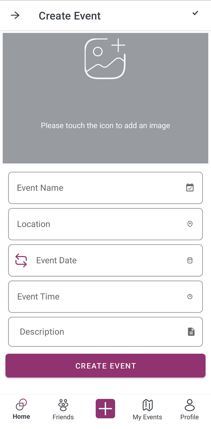 Interactive map showing local meetups and events
